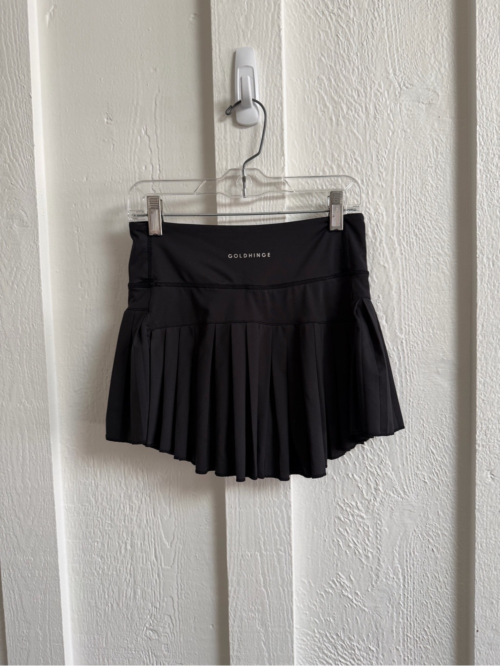 Gold Hinge BLACK PLEATED TENNIS SKIRT - extra small - Picture 5 of 6